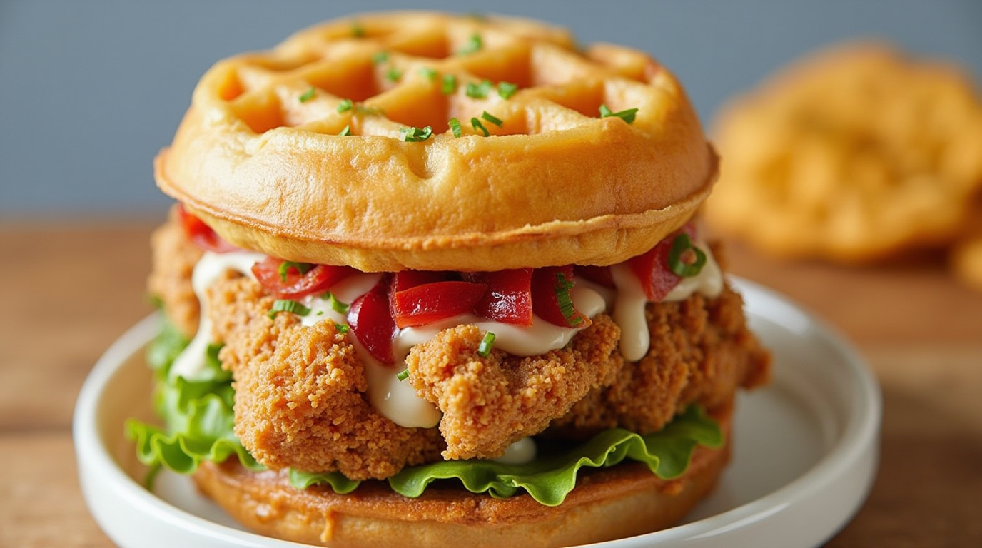 Chicken And Waffle Sandwich