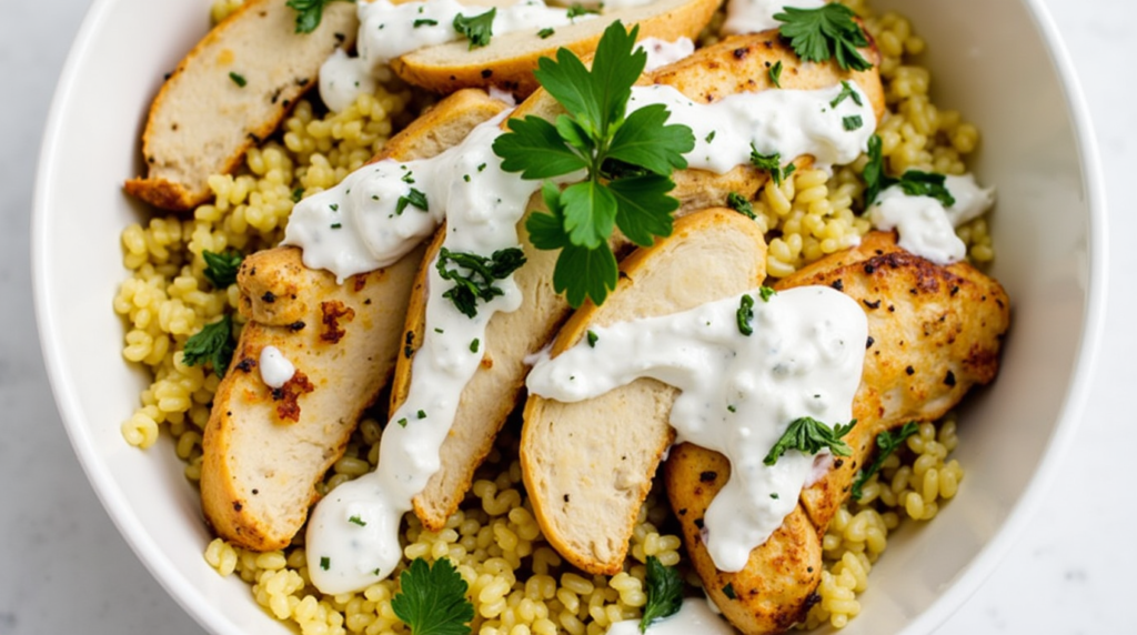 Chicken Tzatziki Rice Bowl