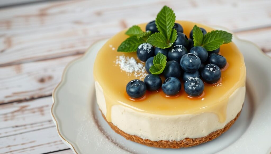 Decorated cheesecake