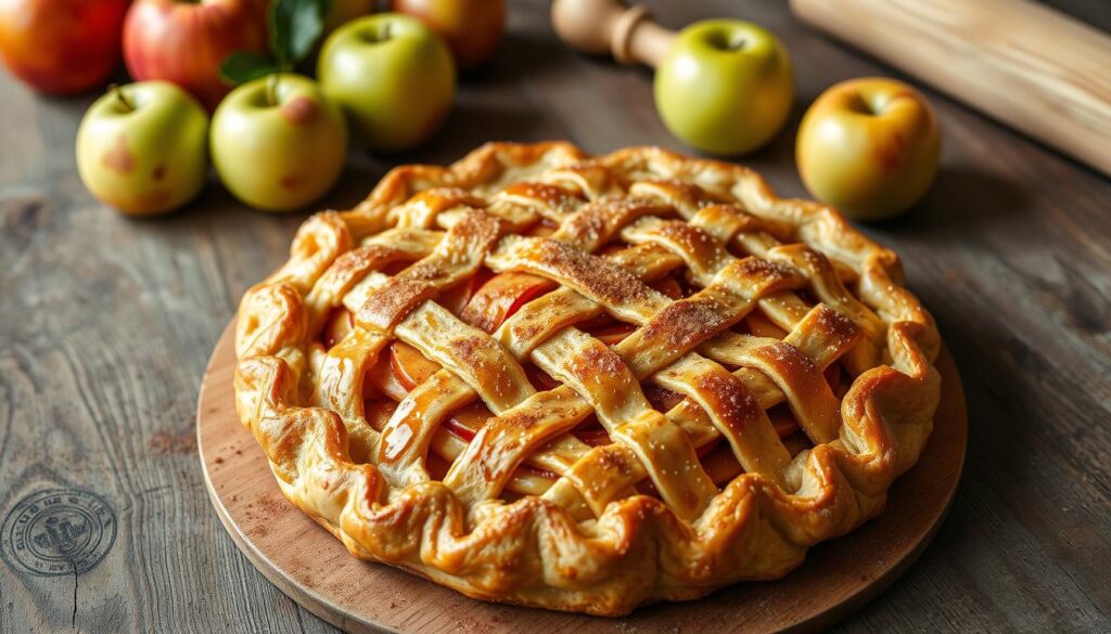 assembled french apple pie