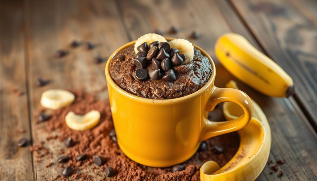 banana chocolate mug cake