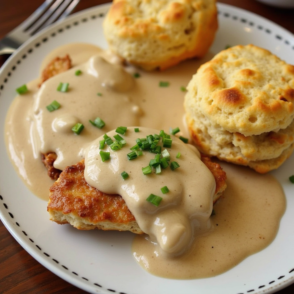 chicken and gravy and biscuits 06lp2xdn2wcmfhot3pix 0 1