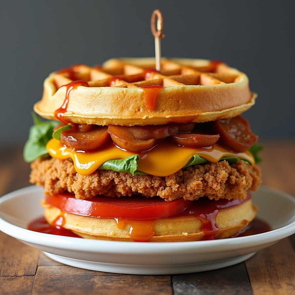 chicken and waffle sandwich 5b9znz8k1ai2p40nd5rz 3