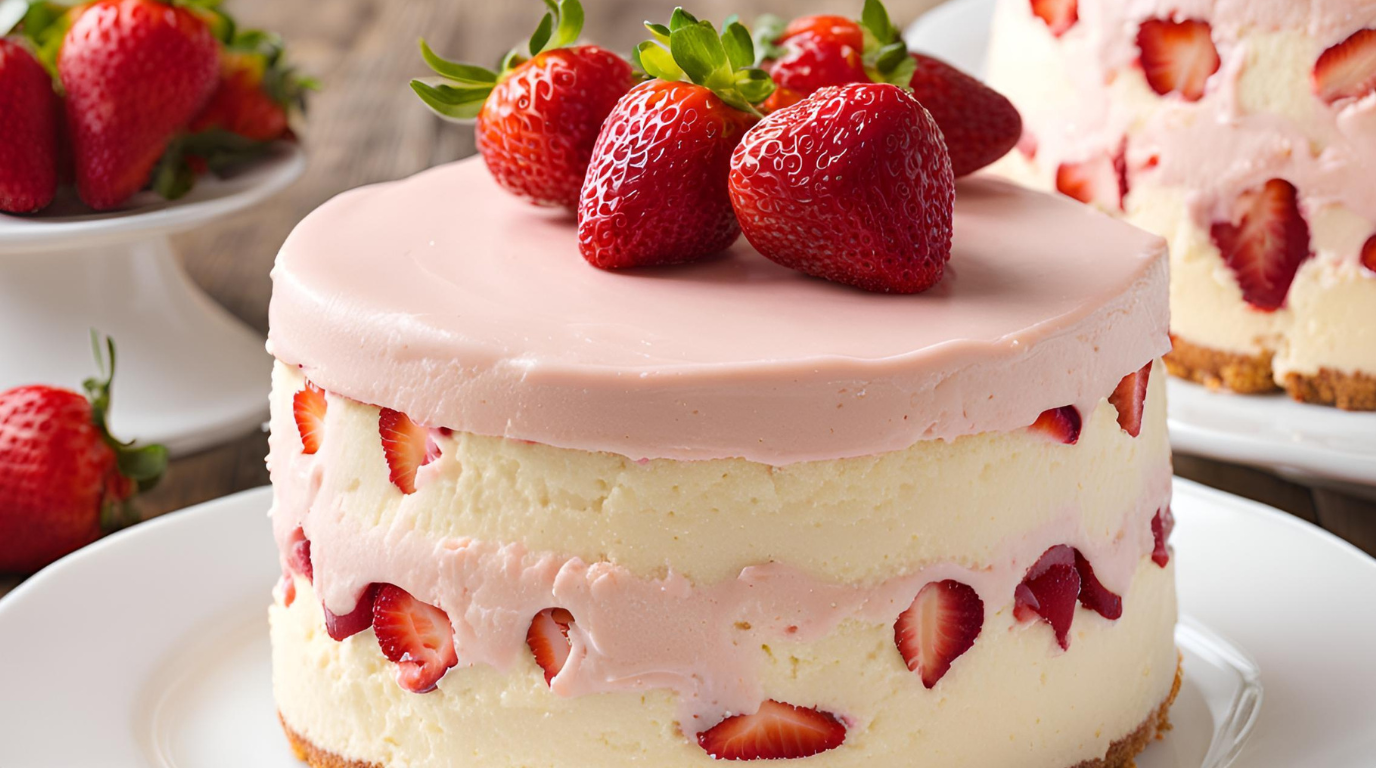 Strawberry Cheesecake Cake Recipe