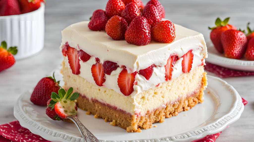 Strawberry Cheesecake Cake Recipe