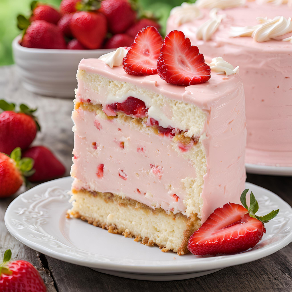 Strawberry Cheesecake Cake Recipe