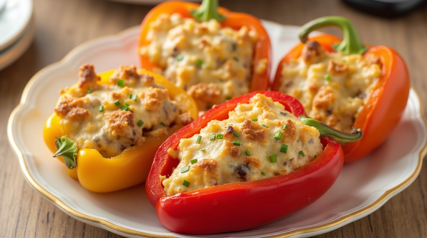 Cream cheese stuffed peppers